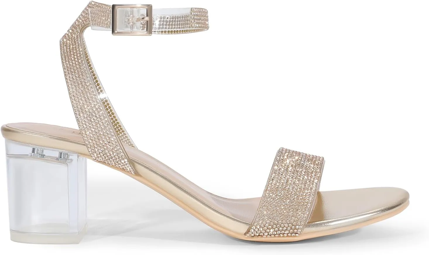 DREAM PAIRS Women's Open Toe Ankle Strap Low Block Chunky Heels Sandals Party Dress Pumps Shoes