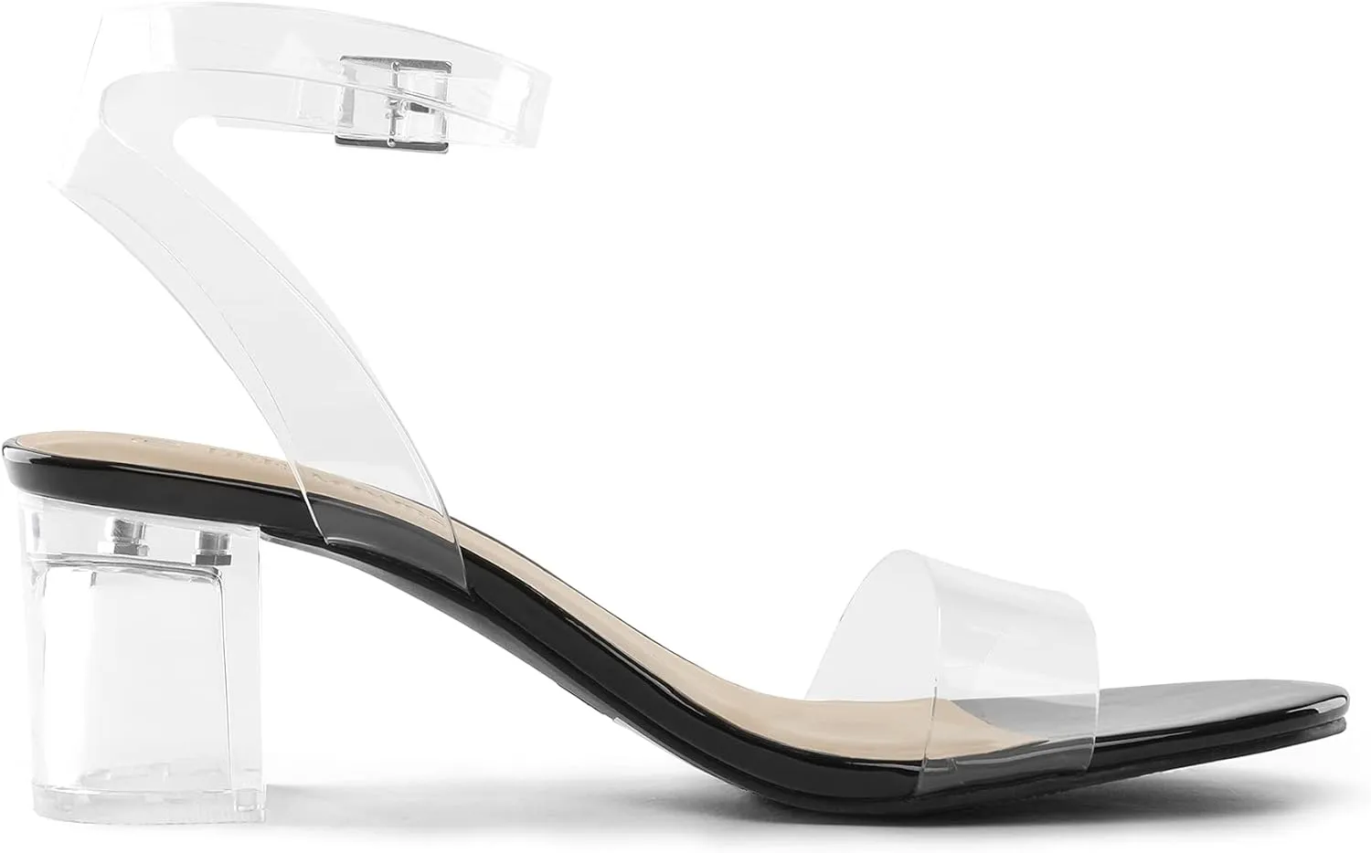 DREAM PAIRS Women's Open Toe Ankle Strap Low Block Chunky Heels Sandals Party Dress Pumps Shoes