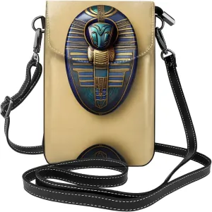 Egyptian Scarabs Crossbody Bag For Women Leather Cellphone Shoulder Purses Fashion Travel Designer Wallet