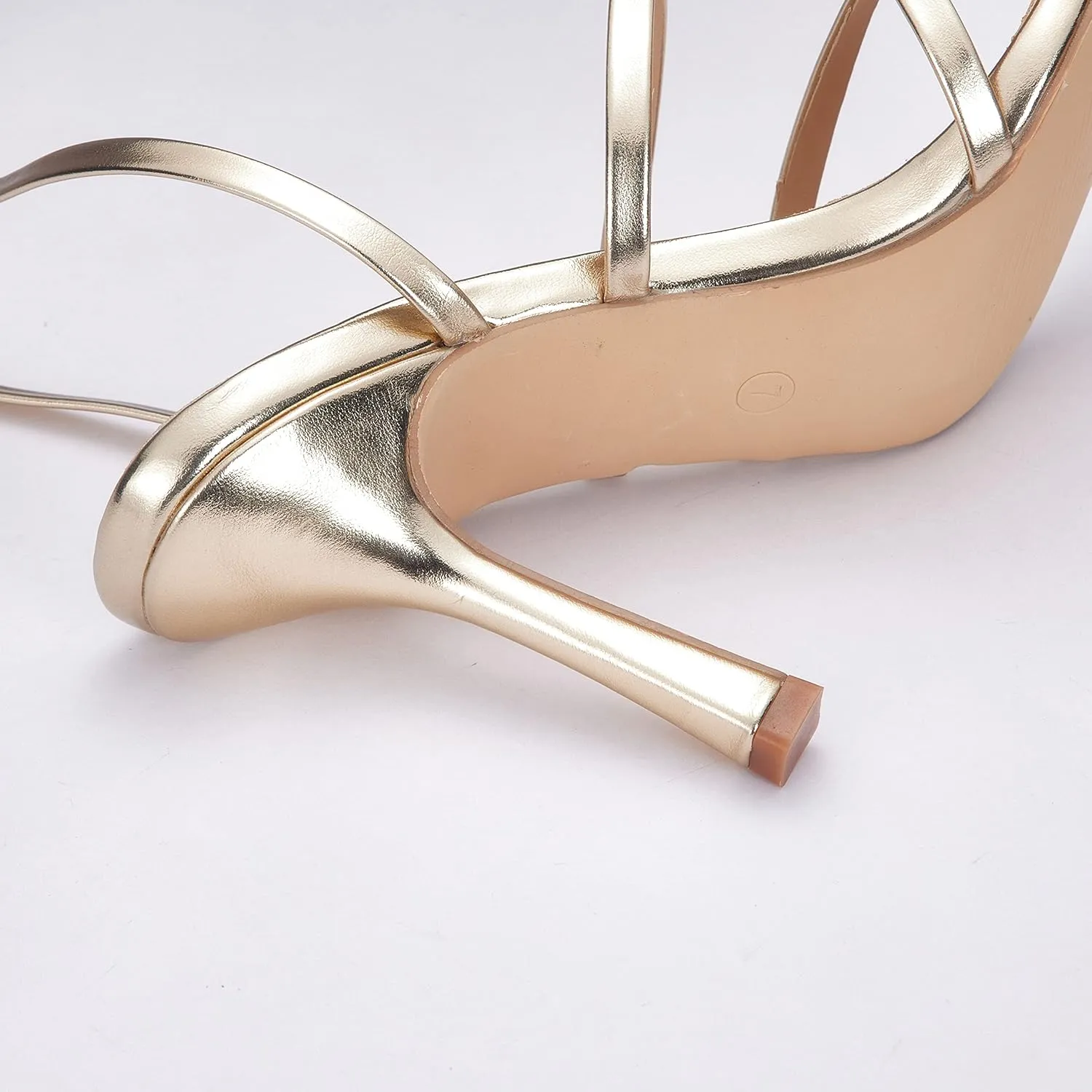 Elisabet Tang Women Sexy Strappy Heeled Sandals,4 inch/10cm Lace Up Square Open Toe Heels Stiletto Thong Sandal Criss-Cross Gladiator High Heel Sandals Shoes