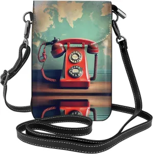 England Uk Retro London Telephone Crossbody Bag For Women Leather Cellphone Shoulder Purses Fashion Travel Designer Wallet
