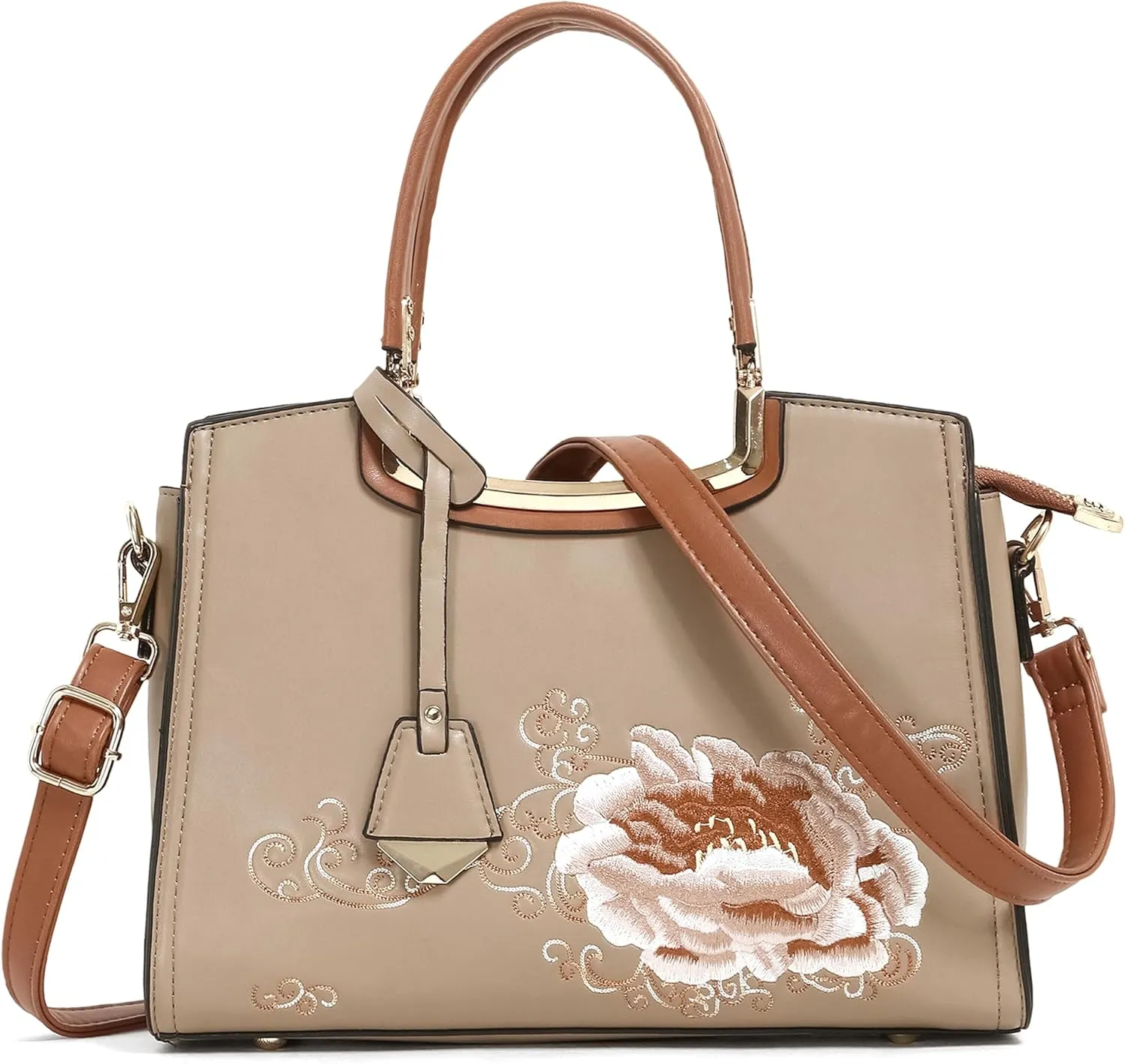 EXOTIC® flora embroidered collection PU Leather hand bag for women