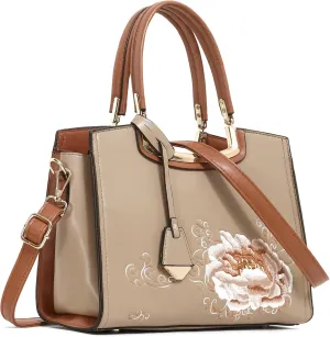 EXOTIC® flora embroidered collection PU Leather hand bag for women