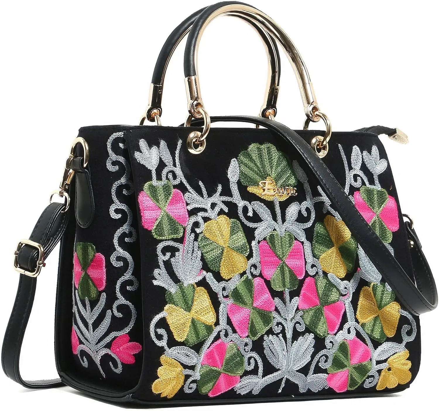 EXOTIC® Party Wedding collection embroidered velvet fabric hand bag for women