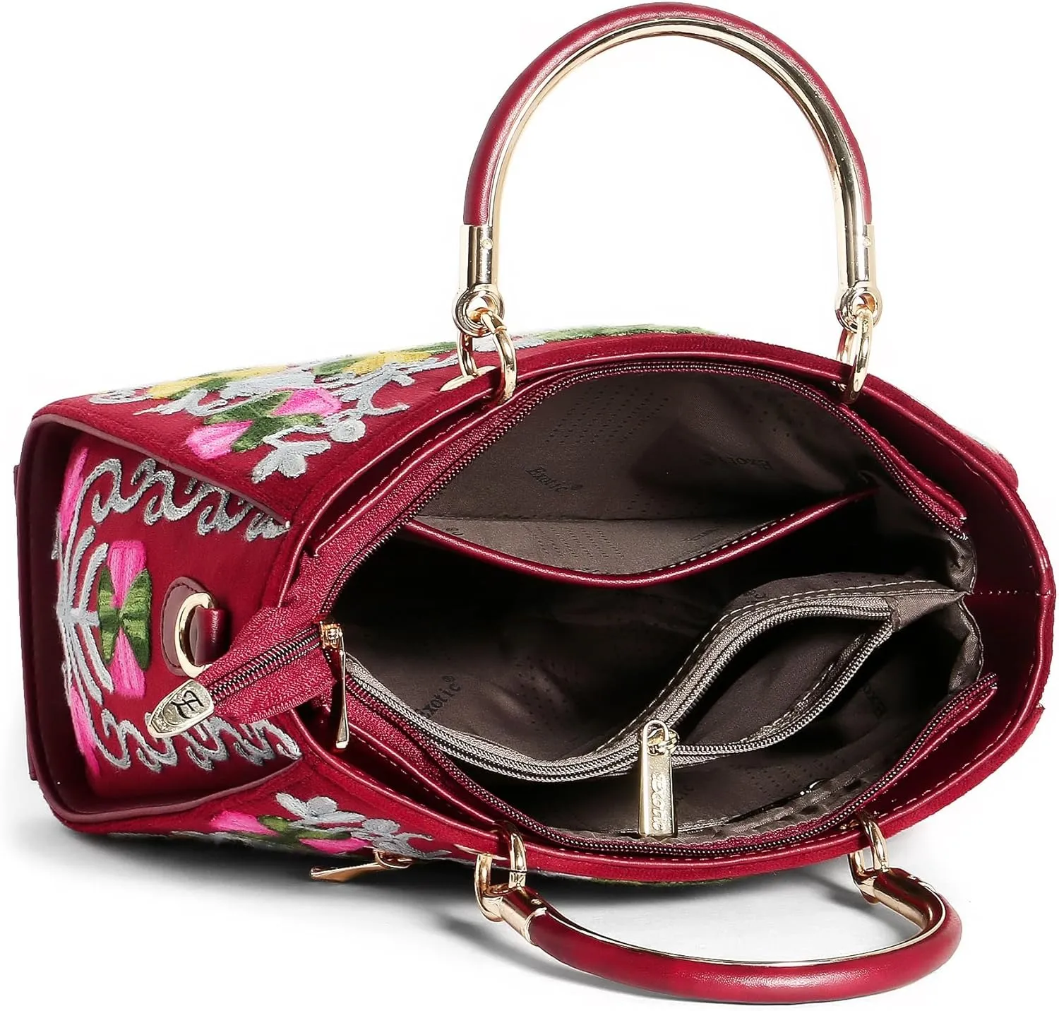 EXOTIC® Party Wedding collection embroidered velvet fabric hand bag for women