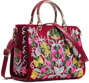 EXOTIC® Party Wedding collection embroidered velvet fabric hand bag for women