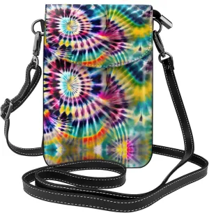 Exotic Tribe Tie Dye Style Crossbody Bag For Women Leather Cellphone Shoulder Purses Fashion Travel Designer Wallet
