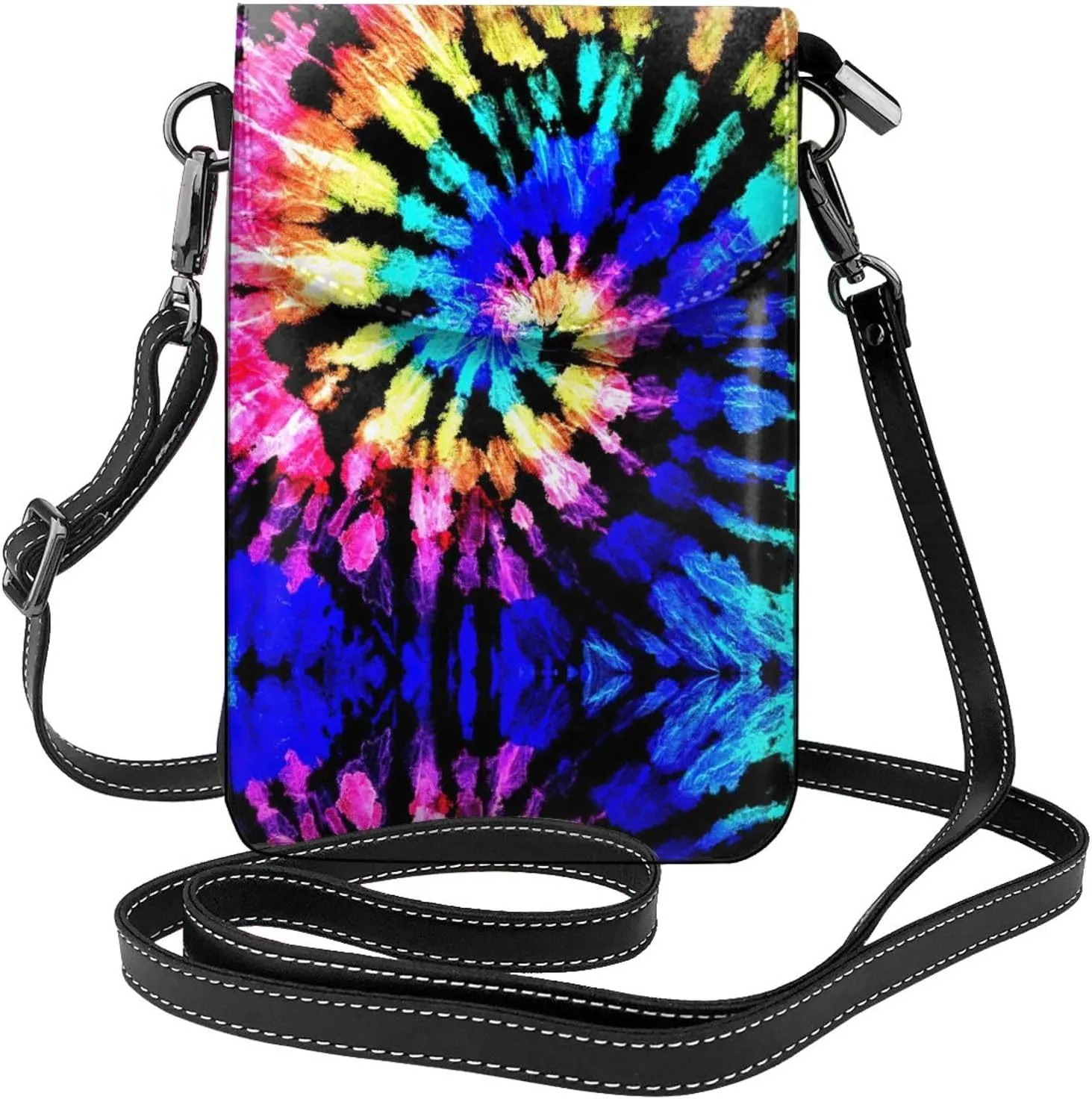 Exotic Tribe Tie Dye Style Crossbody Bag For Women Leather Cellphone Shoulder Purses Fashion Travel Designer Wallet