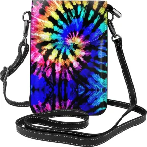 Exotic Tribe Tie Dye Style Crossbody Bag For Women Leather Cellphone Shoulder Purses Fashion Travel Designer Wallet
