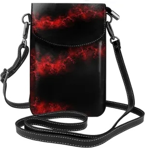 Explosion Burst Red Black Crossbody Bag For Women Leather Cellphone Shoulder Purses Fashion Travel Designer Wallet