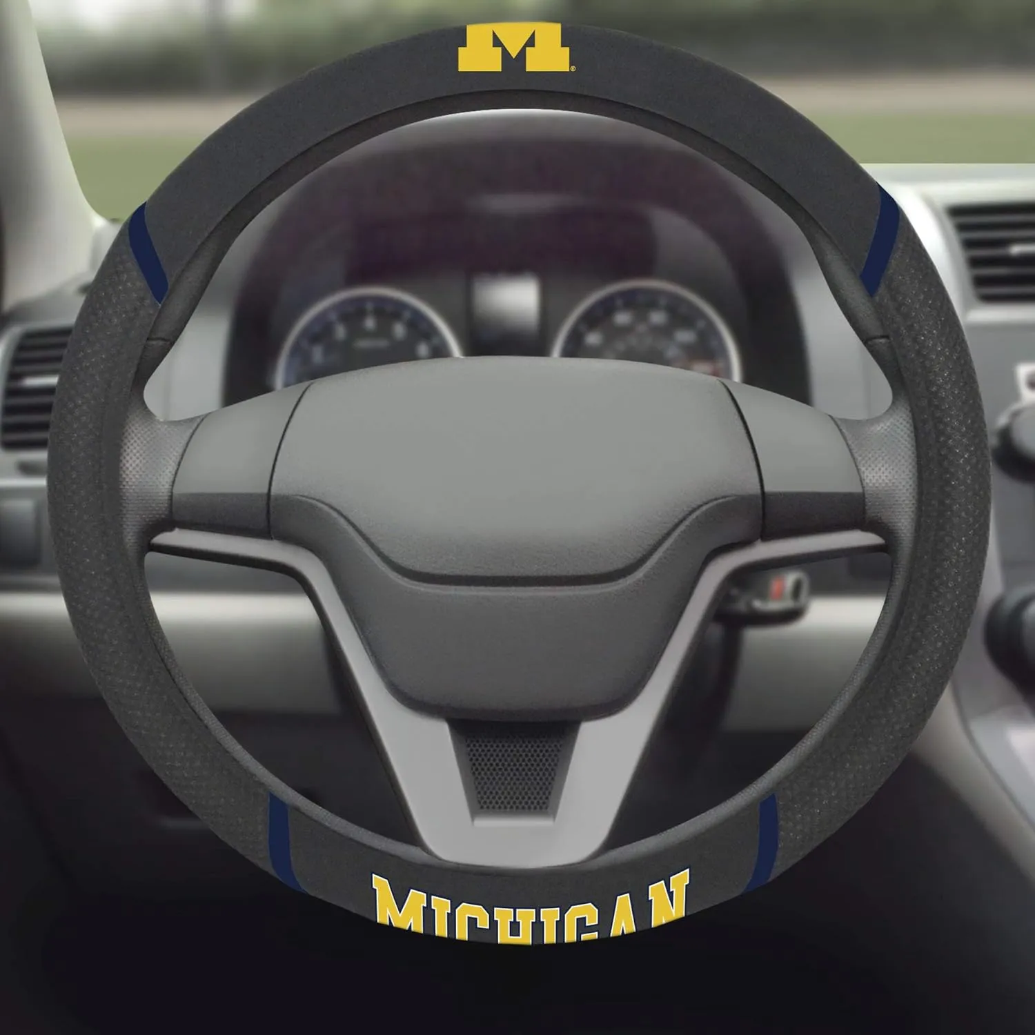 Fanmats 14822 Michigan Steering Wheel Cover, 15 x 15