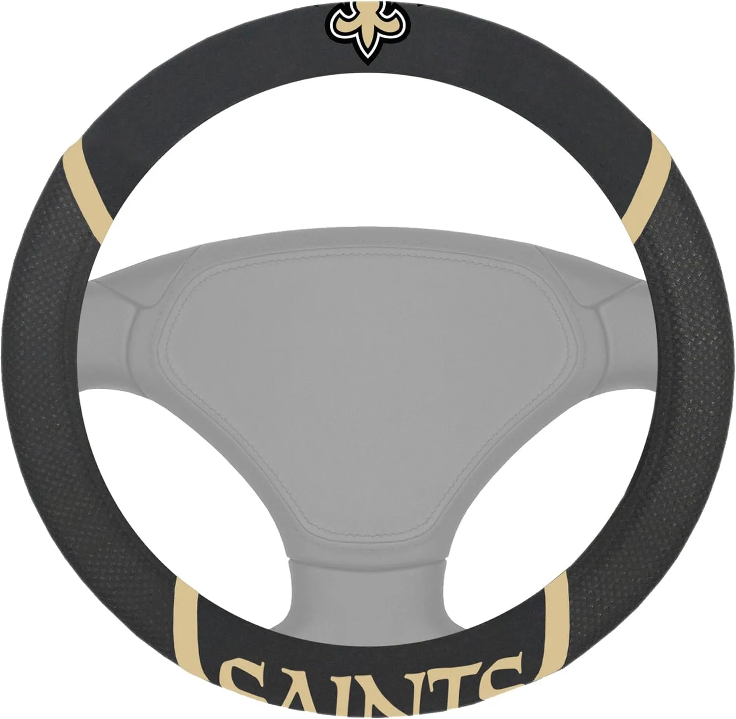 FANMATS NFL Unisex-Adult Embroidered Steering Wheel Cover