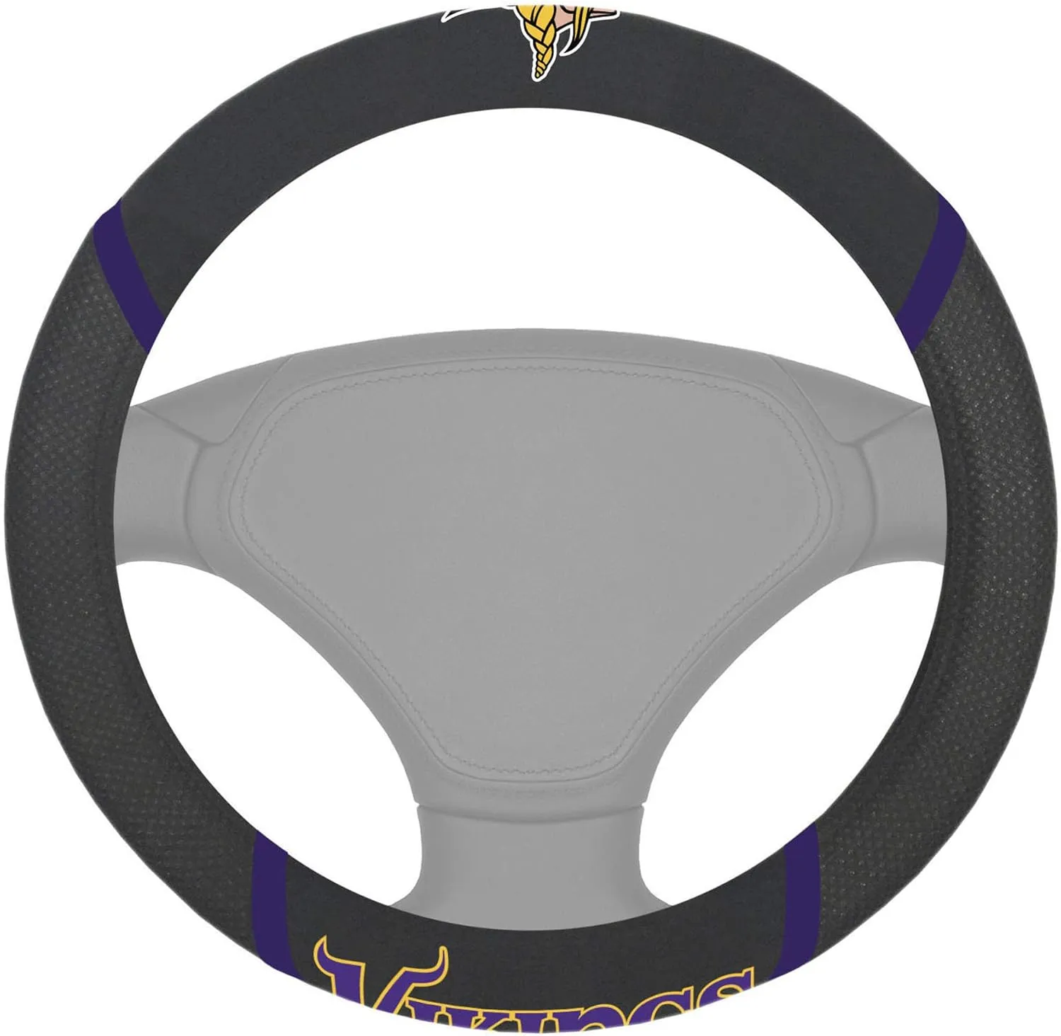 FANMATS NFL Unisex-Adult Embroidered Steering Wheel Cover