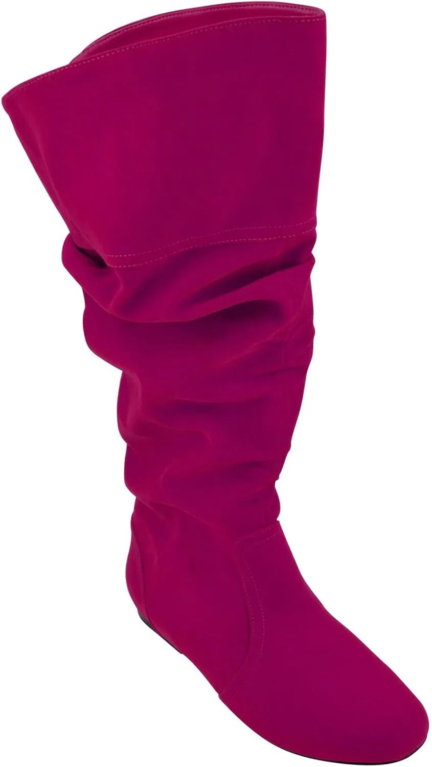 Fashion Knee High Perforated Women Boots Faux Leather
