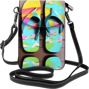 Flops Slippers Art Sandals Crossbody Bag For Women Leather Cellphone Shoulder Purses Fashion Travel Designer Wallet