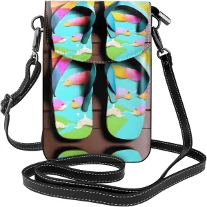 Flops Slippers Art Sandals Crossbody Bag For Women Leather Cellphone Shoulder Purses Fashion Travel Designer Wallet