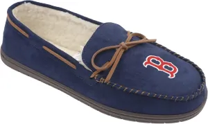 FOCO MLB Unisex Team Logo Shearling Lined Moccasin Slippers (Men's Sizing)
