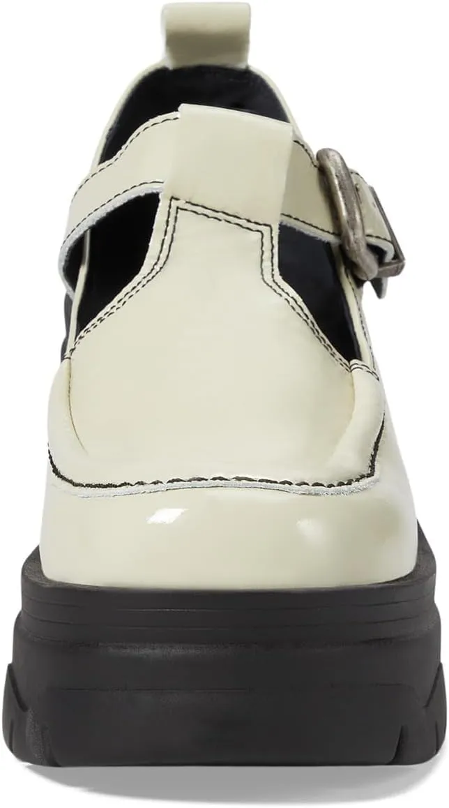 Free People Mayla Platform Mary Jane Heels for Women - Leather Upper - Synthetic Outsole - Block Heels