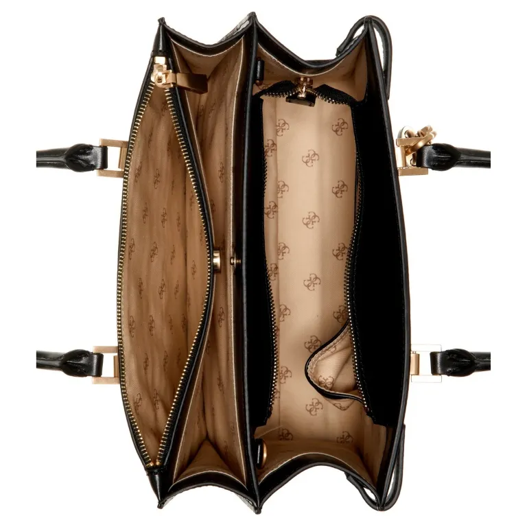GUESS Atene Society Scholarship Satchel Handbag with Strap for Shoulder/Crossbody Wear