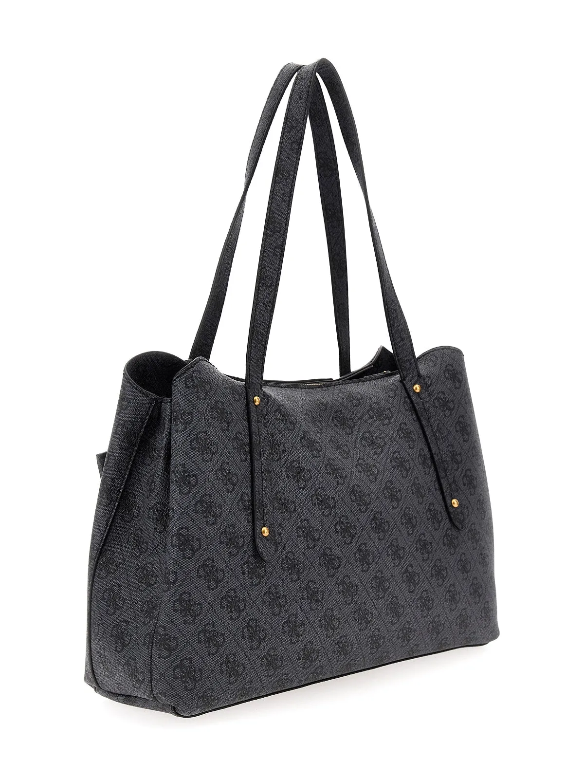 Guess Guess Eco Brenton Girlfriend Satchel Bag In 4G Coal For Women