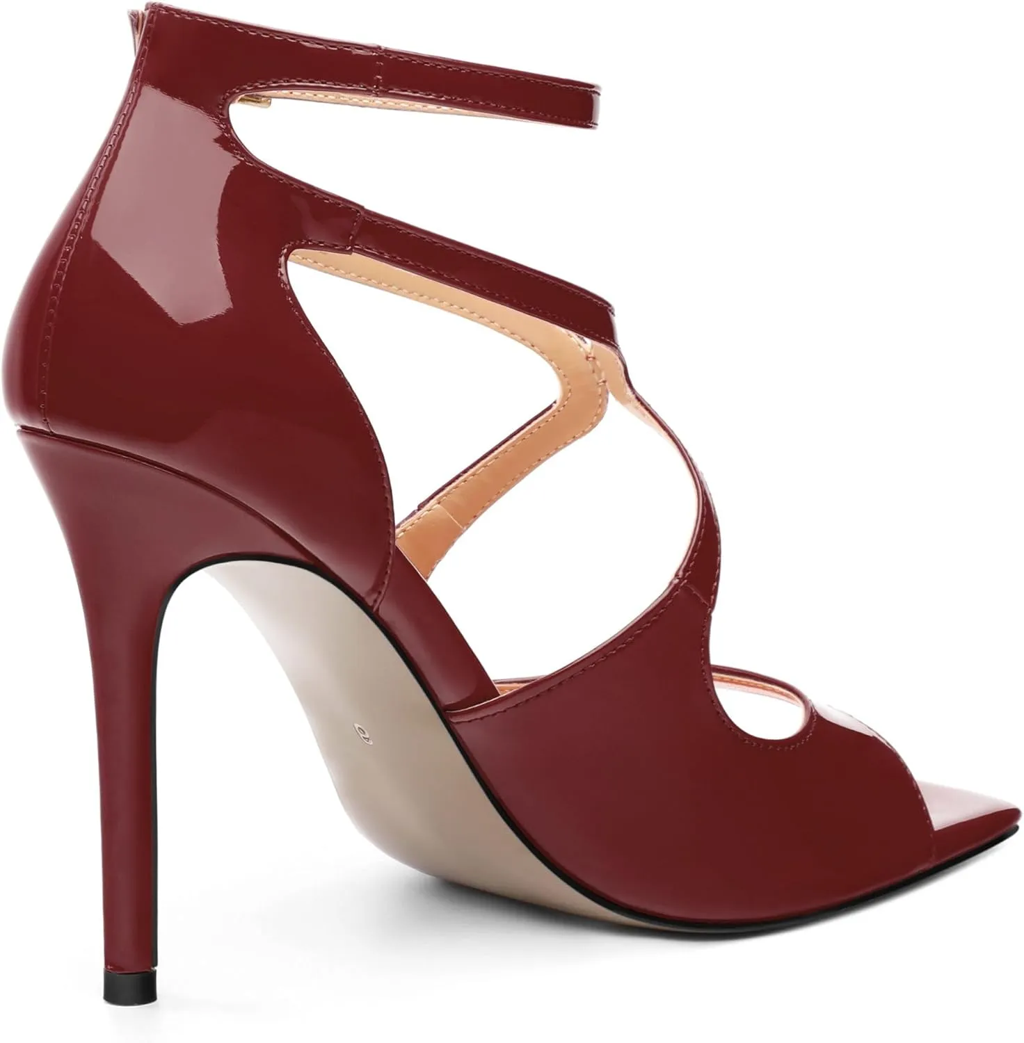 High Heels for Women, Women's Stiletto Heels Cross Strappy Square Open Toe Sexy Sandals Ankle Strap Buckle High Heels Fashion Dress Prom Sandals