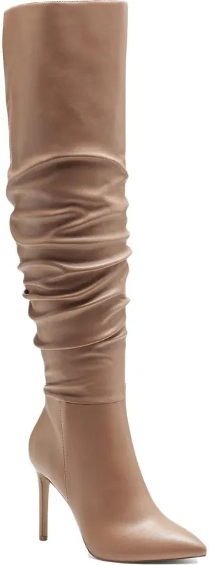 I.N.C. International Concepts INC Womens Iyonna Faux Leather Slouchy Over-The-Knee Boots Brown 10 Medium (B,M)