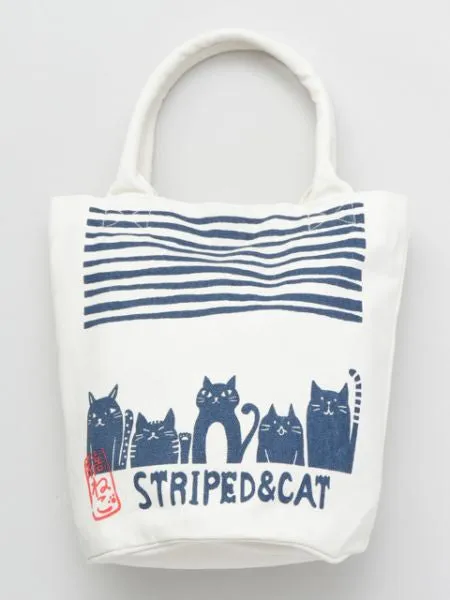 Japanese Traditional Craft Printed Bucket Tote Bag