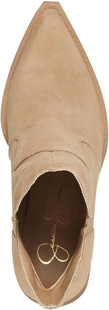 Jessica Simpson Womens Leeshi Cut-Out Pointed Toe Ankle Boots