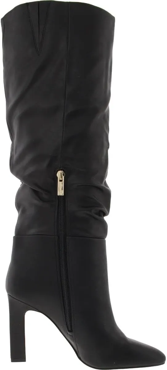 Jessica Simpson Womens MINERVA Faux Leather Cushioned Footbed Knee-High Boots