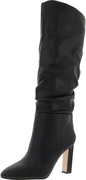 Jessica Simpson Womens MINERVA Faux Leather Cushioned Footbed Knee-High Boots