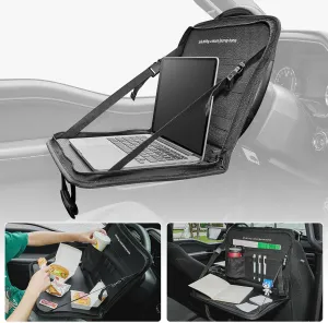 JOYTUTUS Steering Wheel Tray, Car Multifunctional Laptop Desk, Car Office Bag, Back Seat Headrest Table for Eating, Fit for Large Car, Like Large Trucks, Pickups, semi-Trailers, etc.