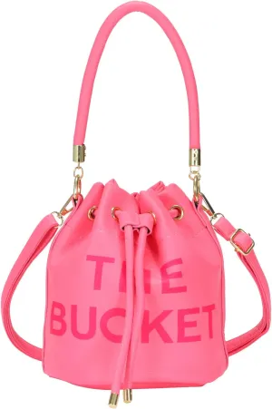 JQAliMOVV Mini Leather Bucket Bags for Women Drawstring Bucket Purse Crossbody Handbags Hobo Bag