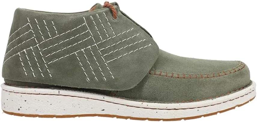 Justin Boots Womens Zila Embroidered Round Toe Moccasin Casual Boots Ankle - Green - Size 7 B