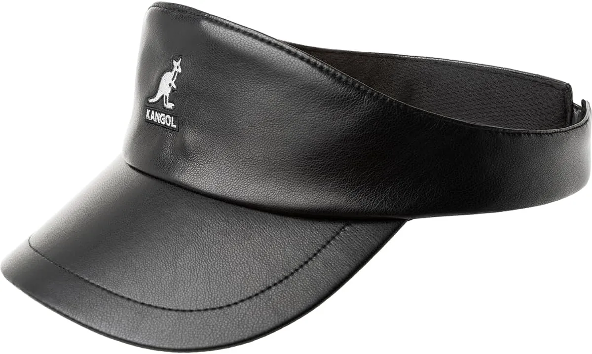 Kangol Faux Leather Visor - Deep Plum / 1SFM One Size Fits Most