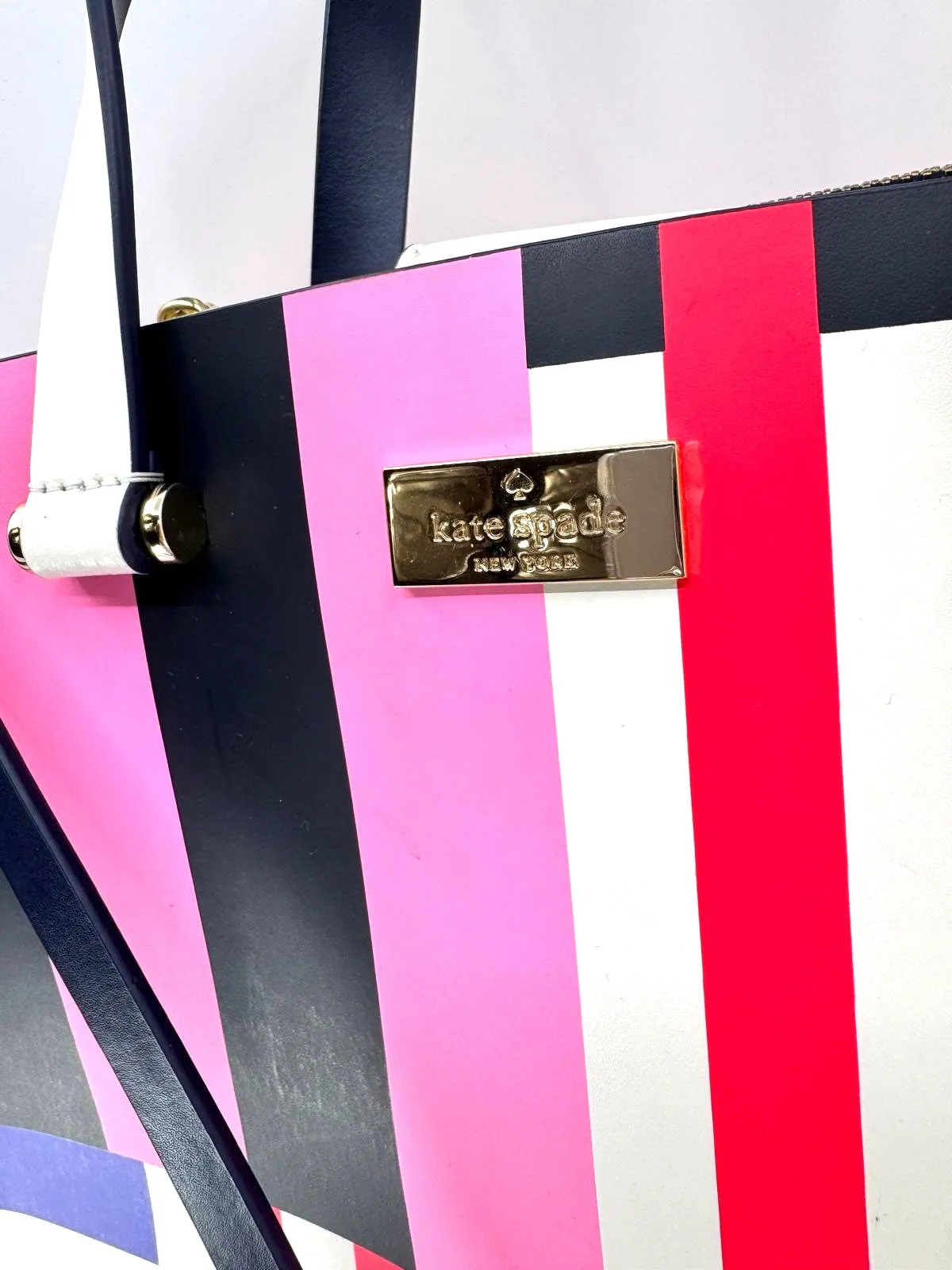KATE SPADE NY ARBOUR HILL FLAGSTRIPE SATCHEL BAG