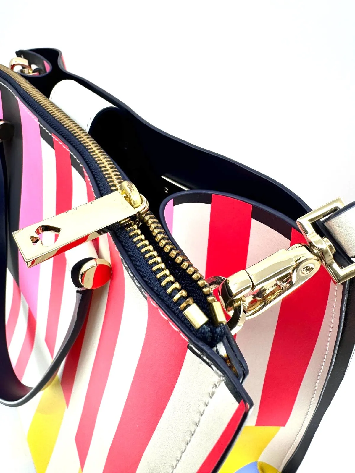 KATE SPADE NY ARBOUR HILL FLAGSTRIPE SATCHEL BAG