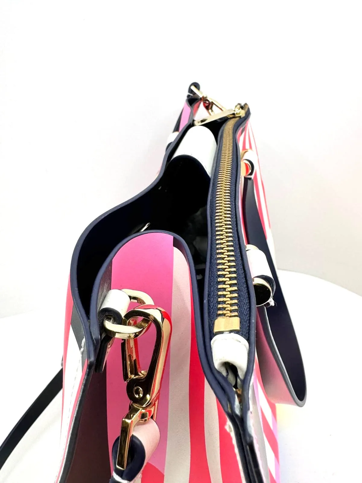 KATE SPADE NY ARBOUR HILL FLAGSTRIPE SATCHEL BAG