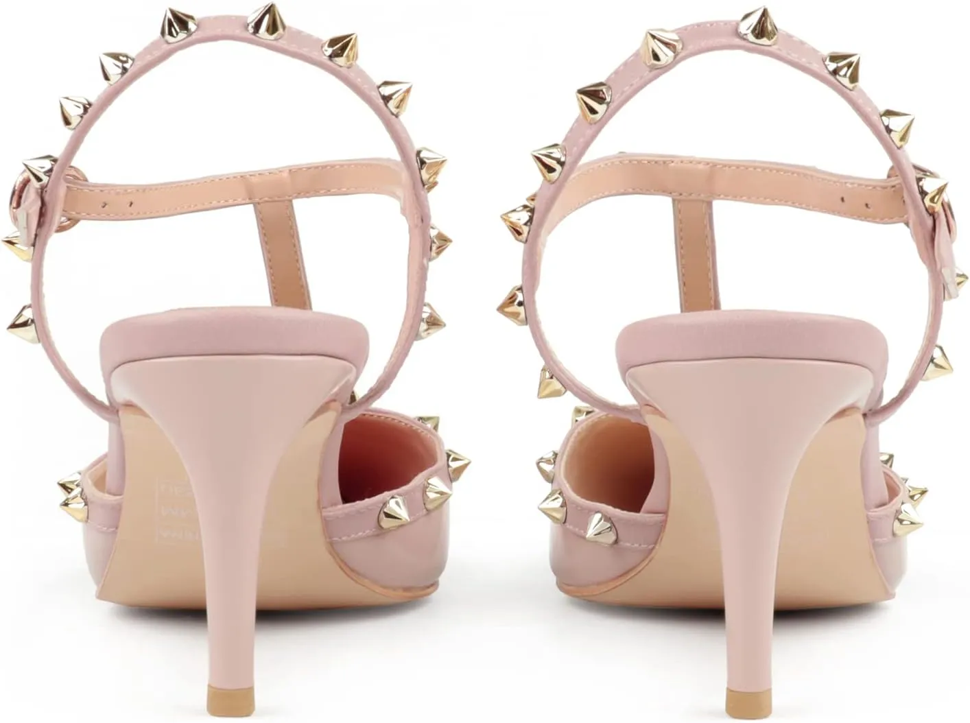 Kitten Heels Strappy Sandals for Women Slingback Pumps Closed Toe Sandals