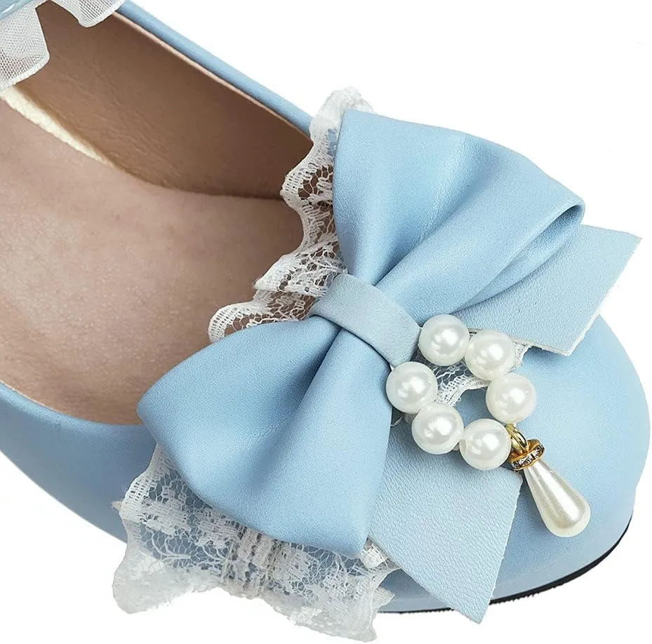 KOKOMOMO Womens Kawaii Platform Lolita Shoes Block High Heel Strappy Pumps