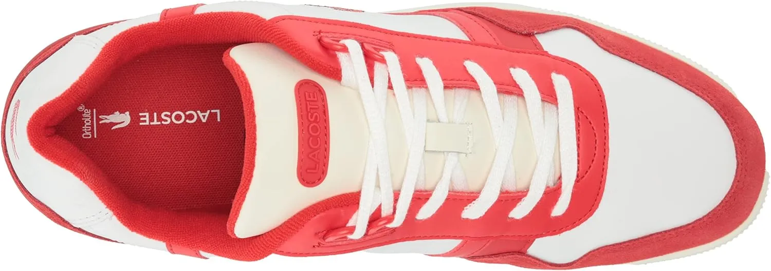 Lacoste Men's T Clip Multicolor Leather & Suede Sneaker