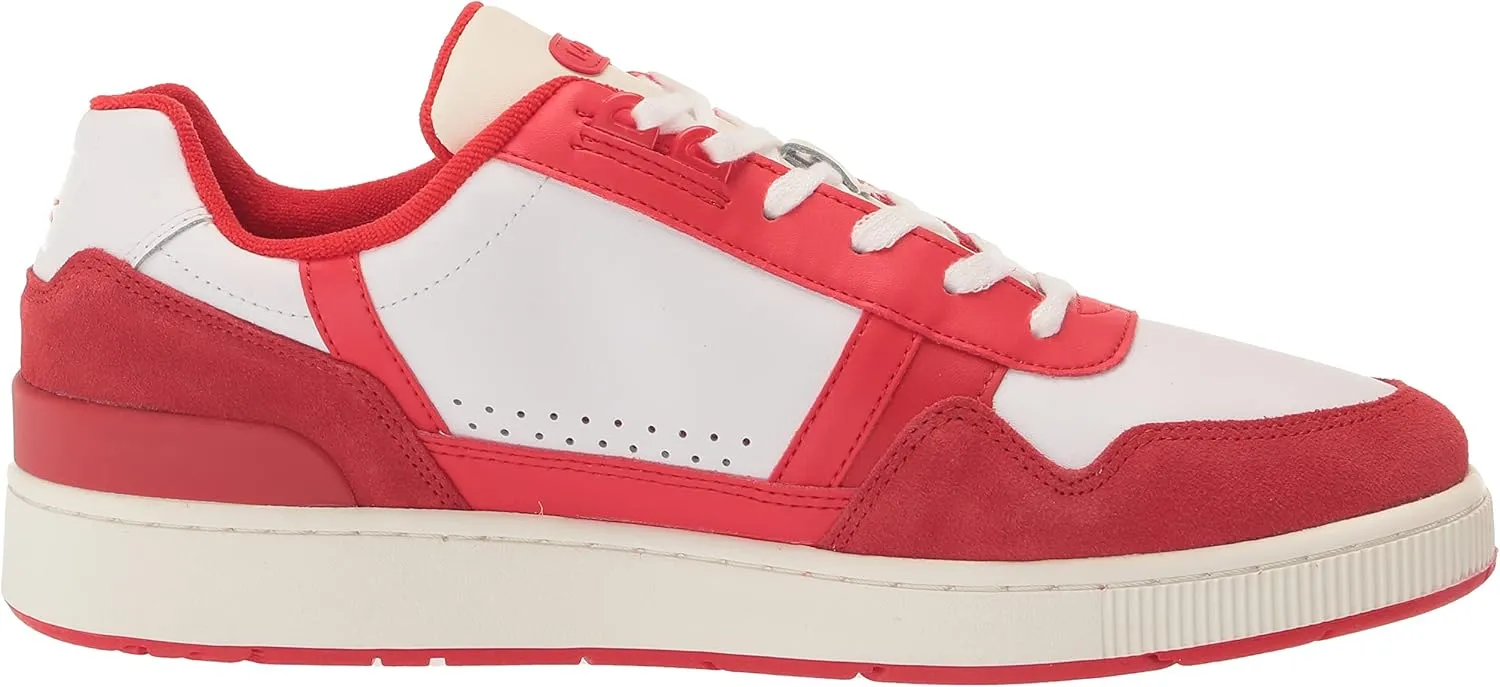 Lacoste Men's T Clip Multicolor Leather & Suede Sneaker