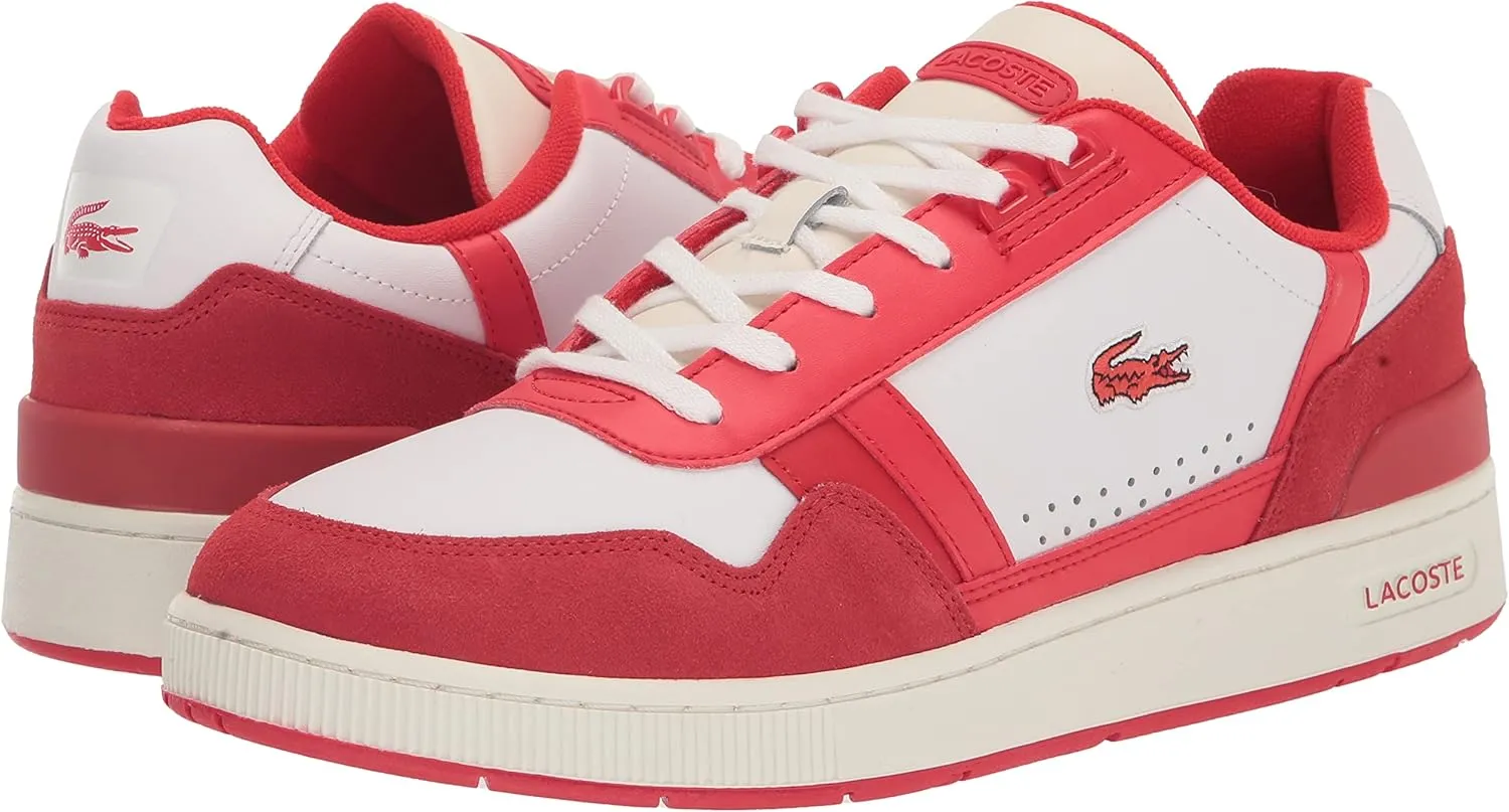 Lacoste Men's T Clip Multicolor Leather & Suede Sneaker