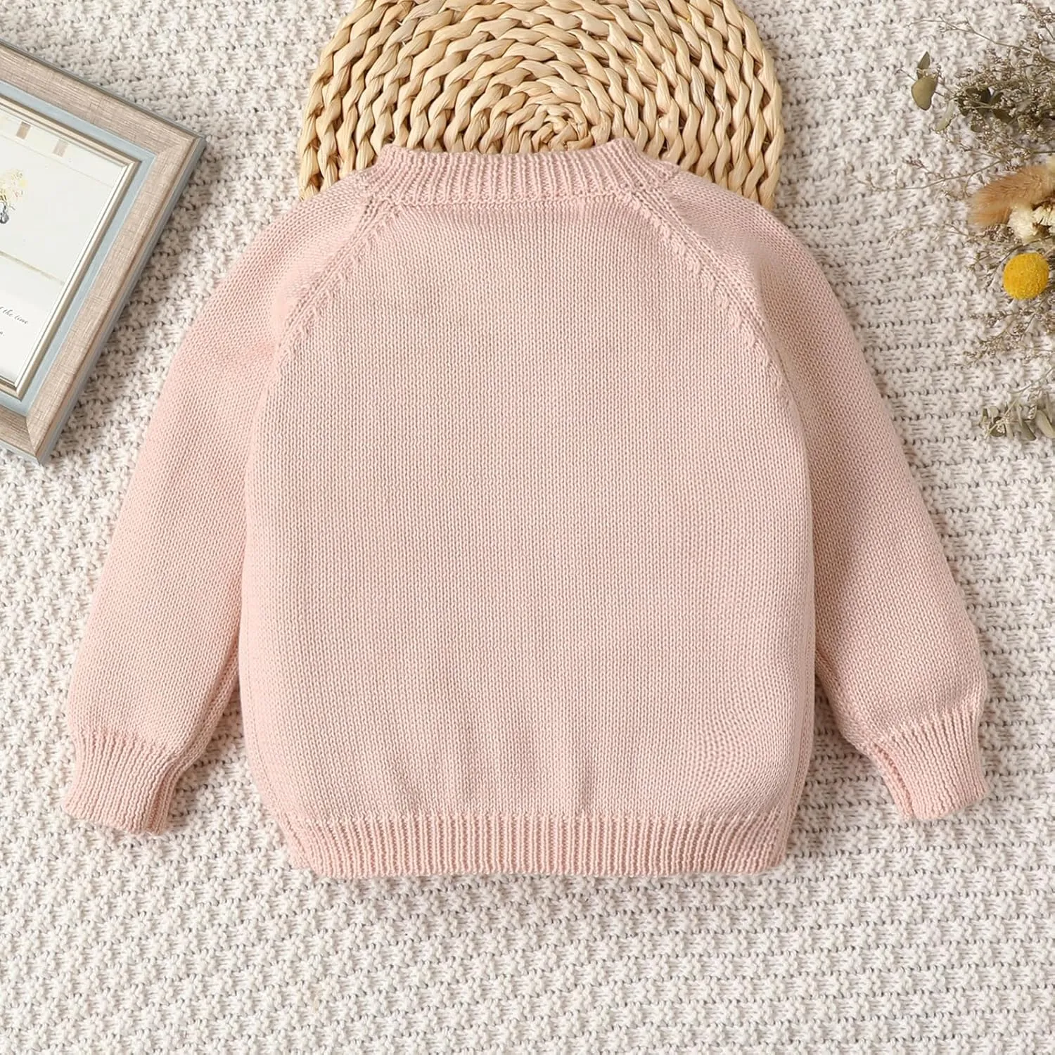 Lamgool Infant Baby Pullover Sweater Knitted Button Down Toddler Kids Sweatshirt for Spring
