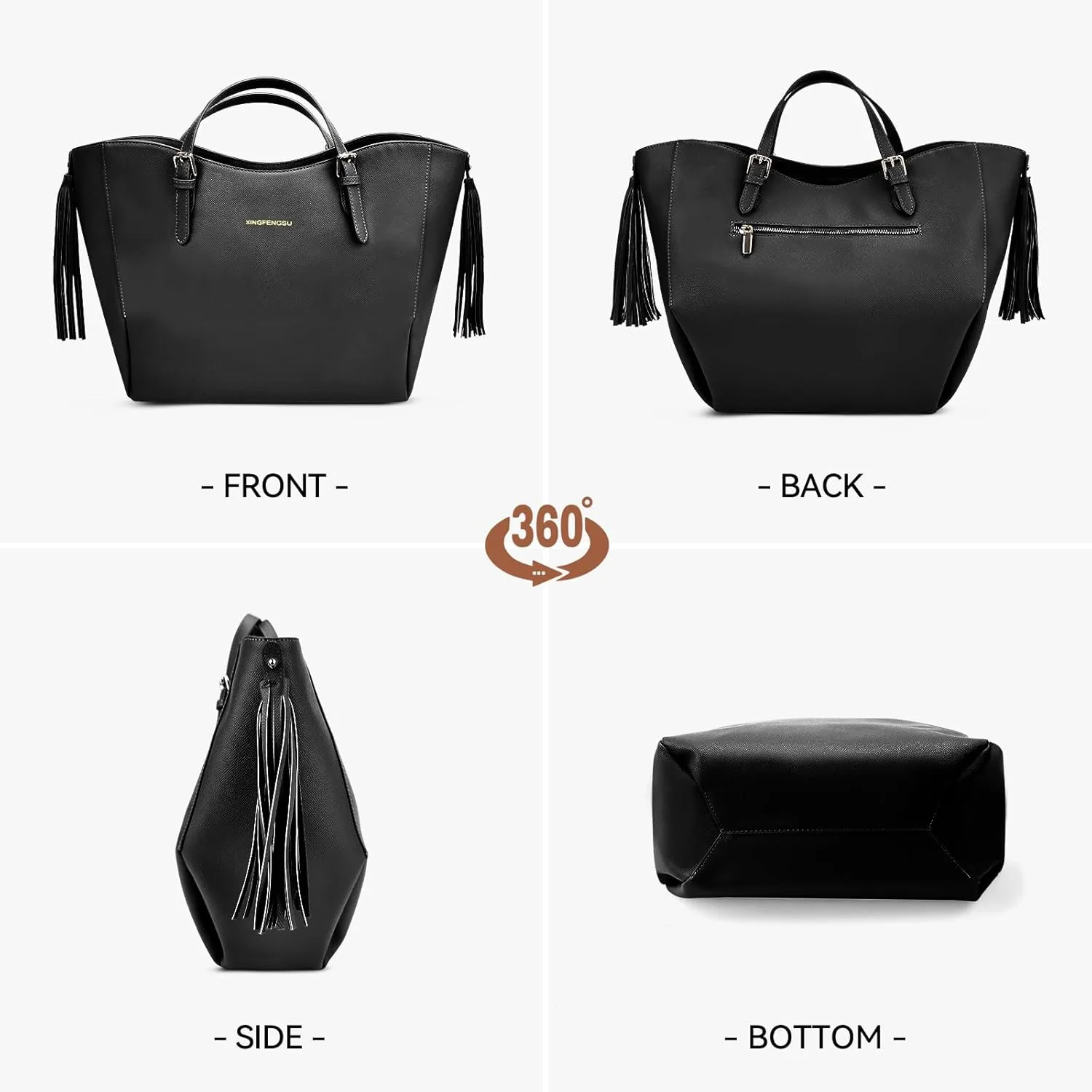 Large Leather Tote Bag Purse For Women, Handbags For Women Work, Hobo Bags 2024.