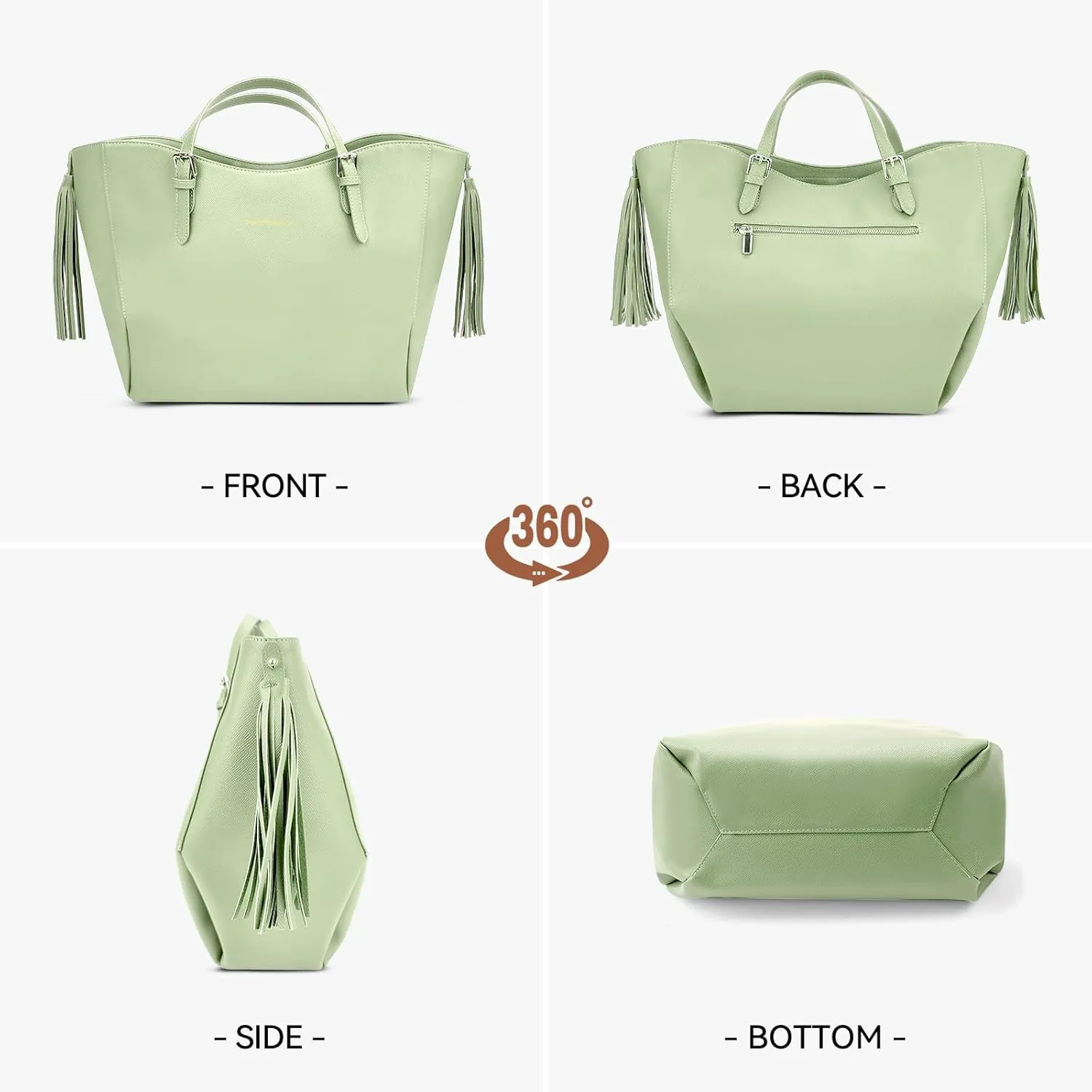Large Leather Tote Bag Purse For Women, Handbags For Women Work, Hobo Bags 2024.