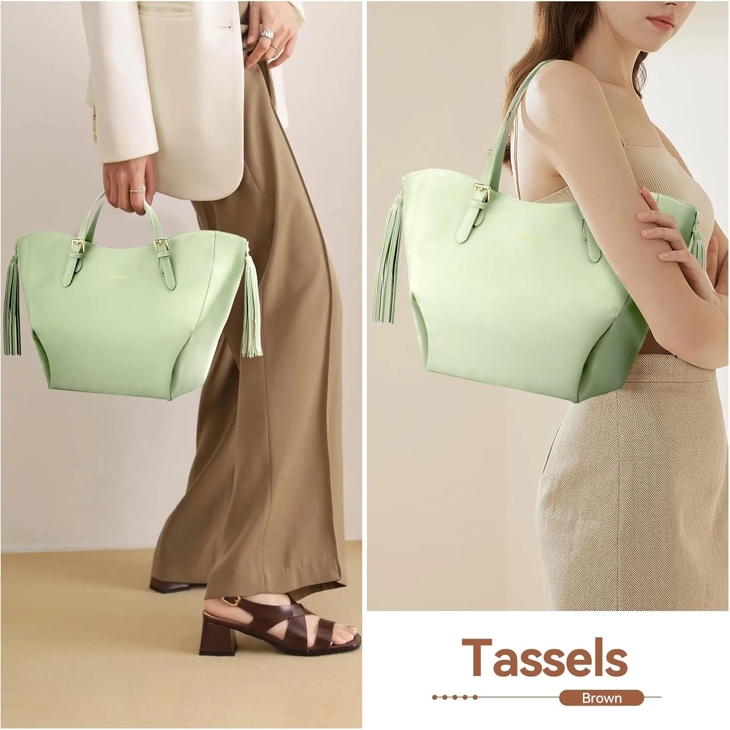 Large Leather Tote Bag Purse For Women, Handbags For Women Work, Hobo Bags 2024.