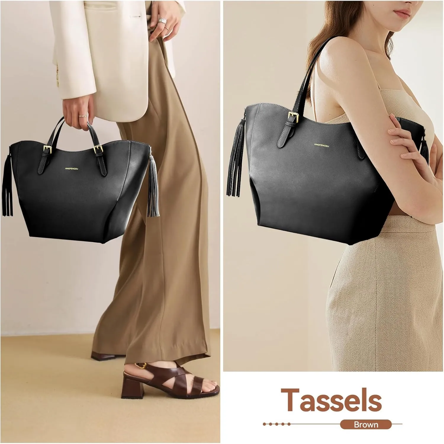 Large Leather Tote Bag Purse For Women, Handbags For Women Work, Hobo Bags 2024.