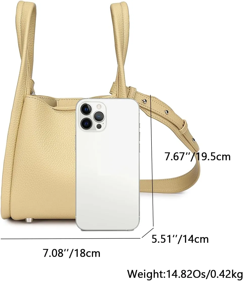 Leather Tote Bag Slouchy Handbag with Zipper Stylish for Women's
