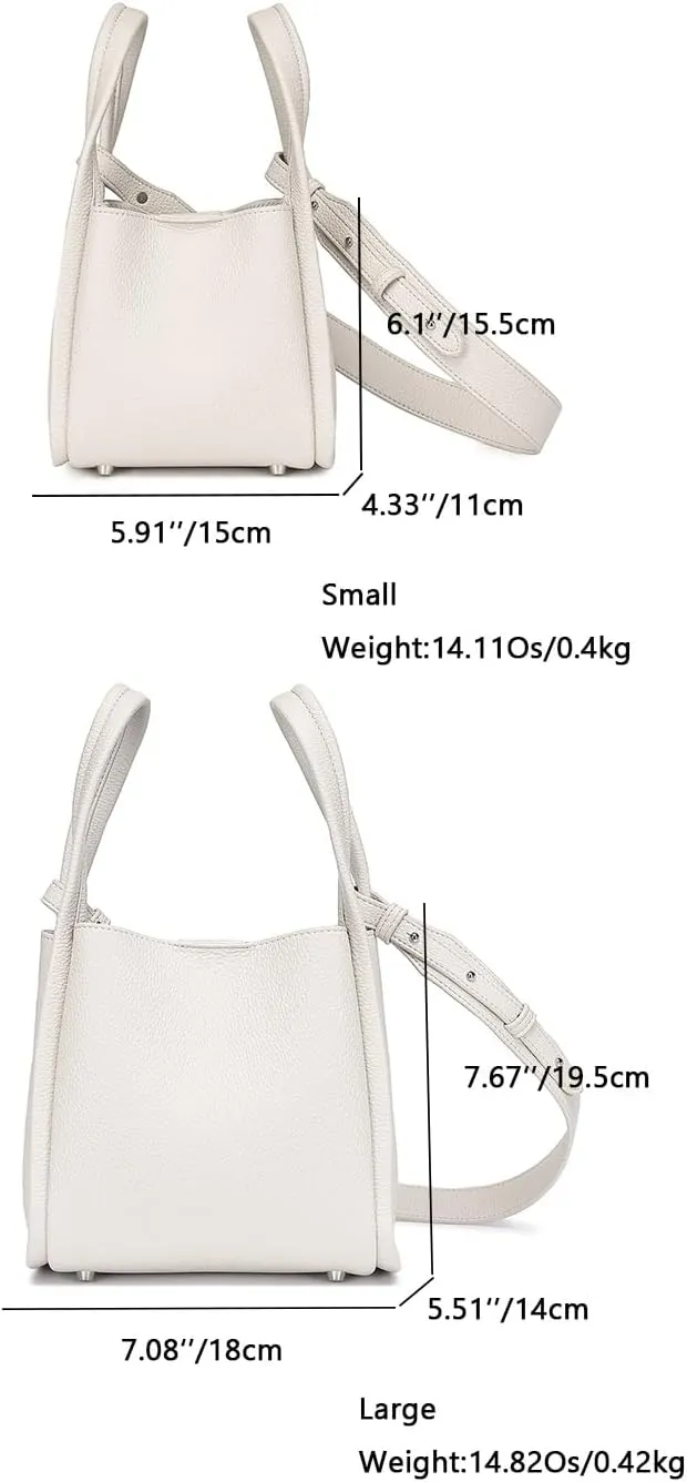Leather Tote Bag Slouchy Handbag with Zipper Stylish for Women's
