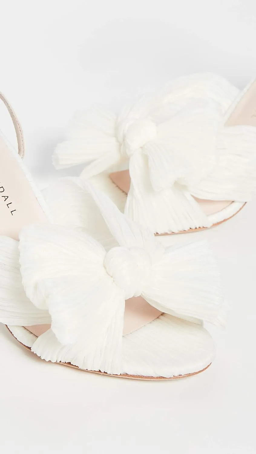 Loeffler Randall Women's Camellia Pleated Bow Heel with Ankle Strap